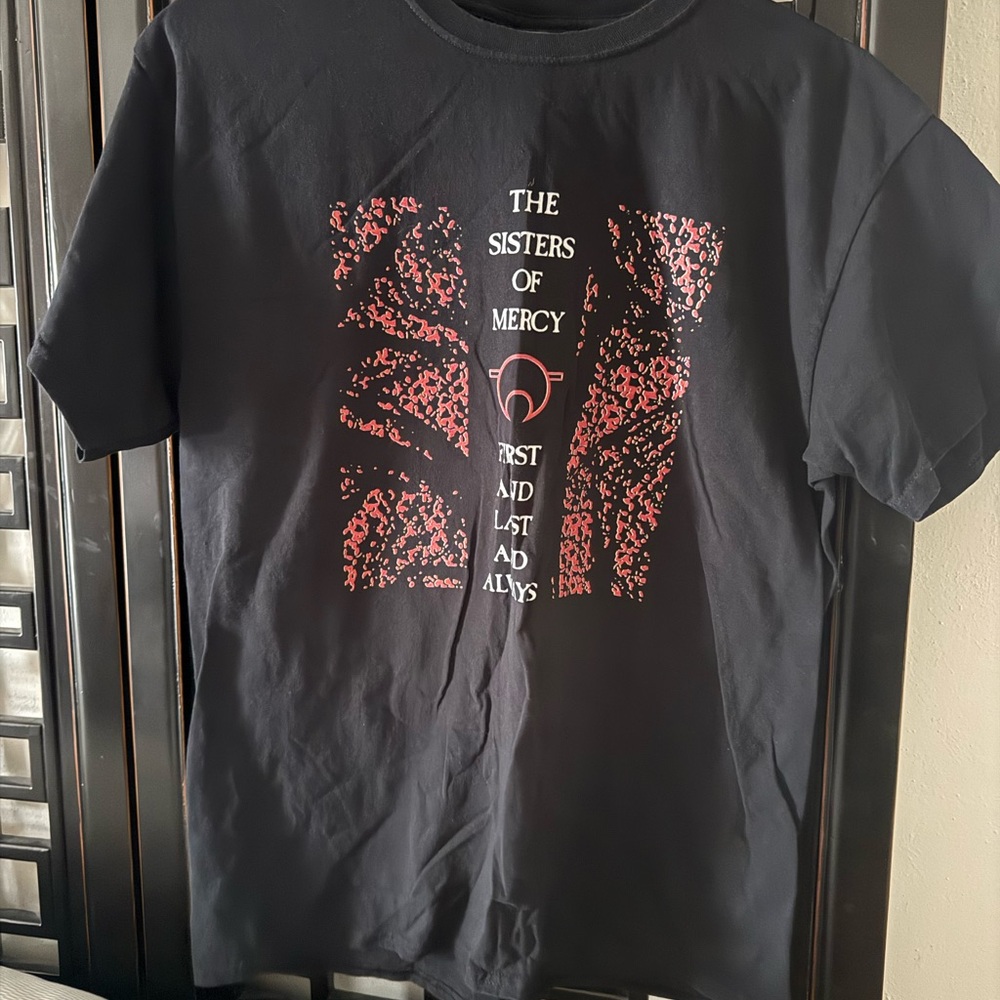 Gildan Black Tee with Pink Graphic "The Sisters of Mercy"